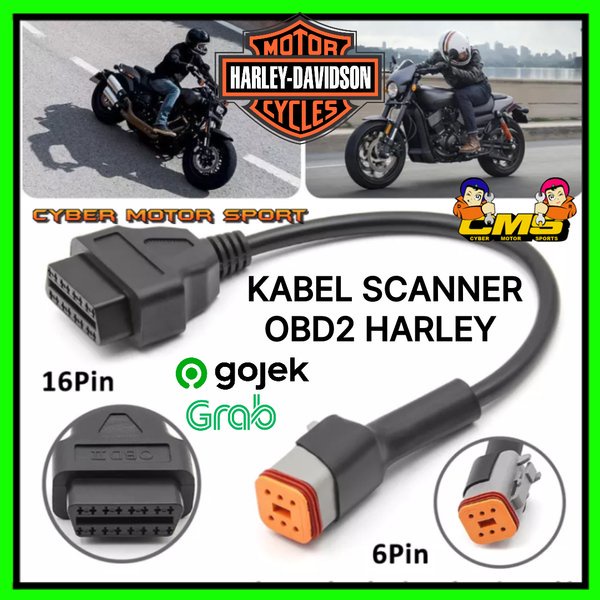 Harley davidson Kabel scanner motor Harley davidson obd2 ke 6pin.
