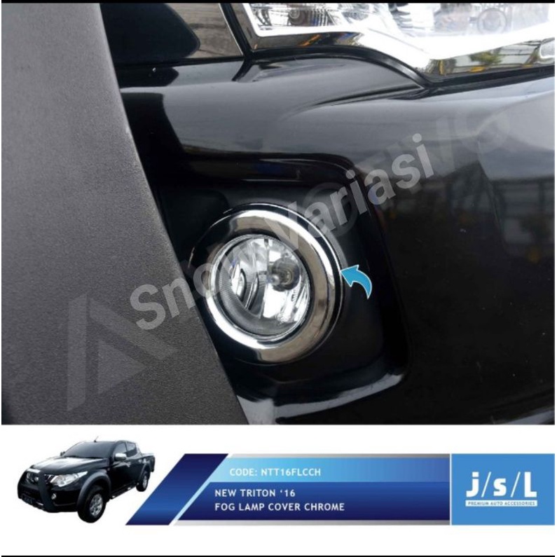 Cover Foglamp All New Triton 2016 2018 Fog Lamp Chrome