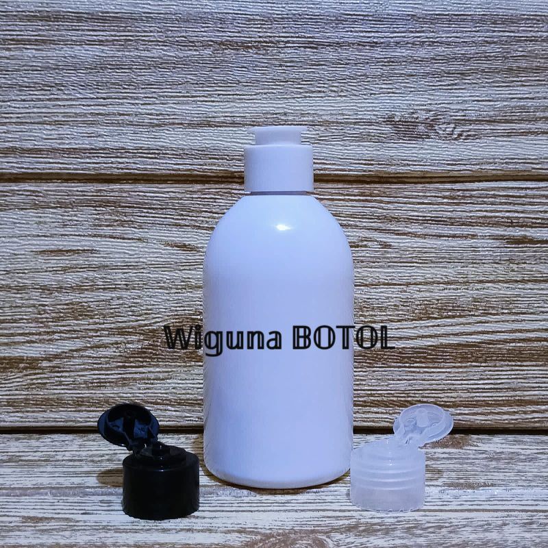 Botol Fliptop 250ml Oval Putih / Botol Oval 250ml Tutup Fliptop Jamur