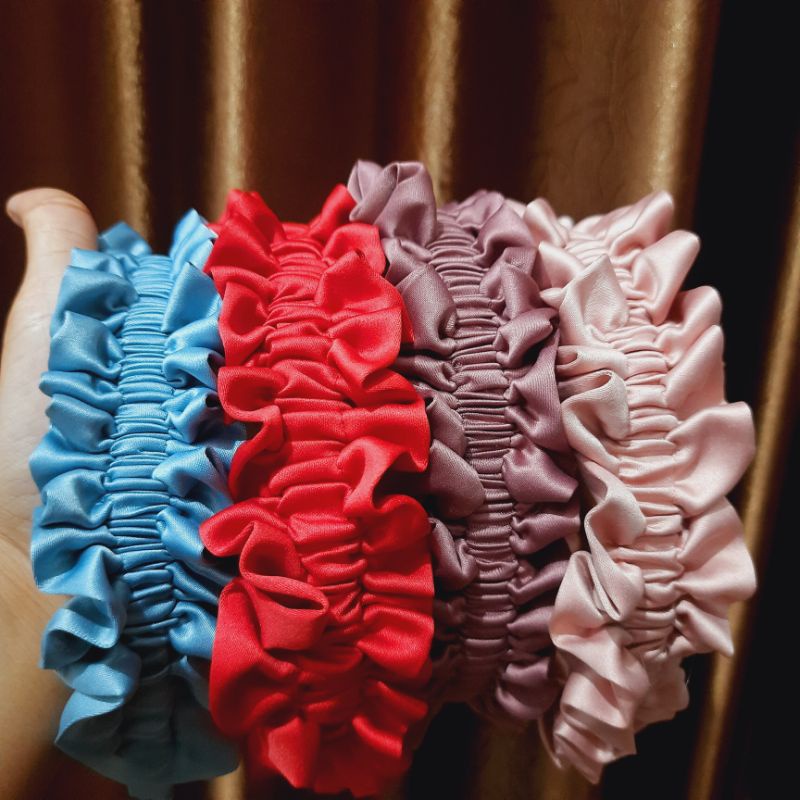 WMS BANDO RUFFLE KOREA SATIN PREMIUM ANTI PATAH