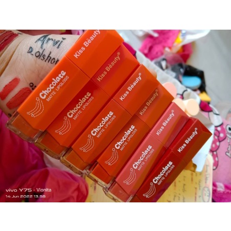 ARVI - KISS BEAUTY LIP GLOSS  MATTE CHOCOLATE