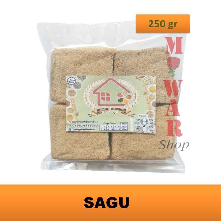 

(250 gr) SAGU Ambon Sagu Kotak Rangi Sagu Organik Untuk Bubur Sagu Sagu Lempeng Kering