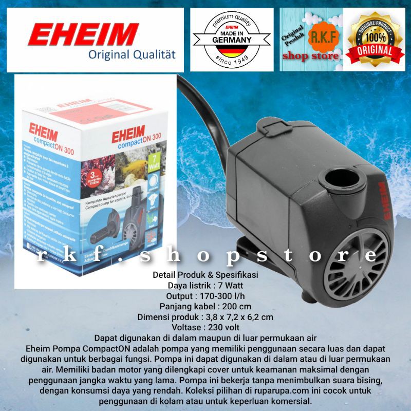 Eheim Pompa Akuarium dan kolam Compacton 300