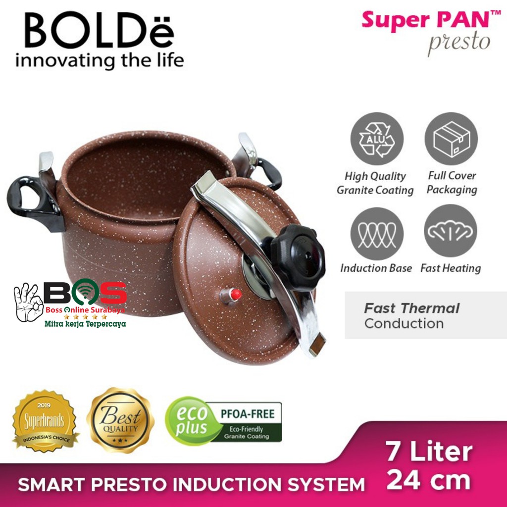 Bolde Panci Presto Granite 7 Liter Bolde Super Pan Presto Induksi