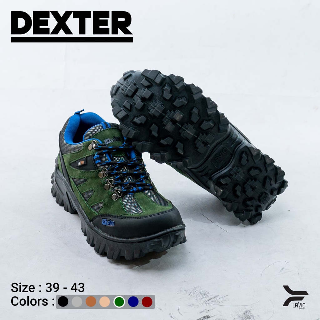 LAVIO Dexter Safety Ujung Besi Sepatu Pria Kerja Lapangan Outdoor Hiking Tracking Mendaki Gunung Spatu Sefty Proyek Industri