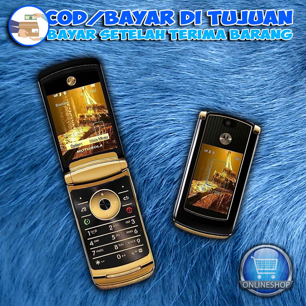 Motorola V8 Gold Edition Single Sim Lipat Jadul Bergaransi