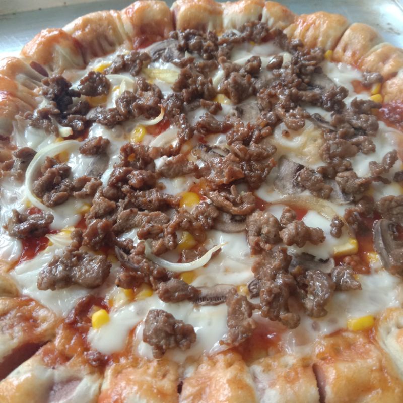 

Pizza supreme(beef+Mozarella)