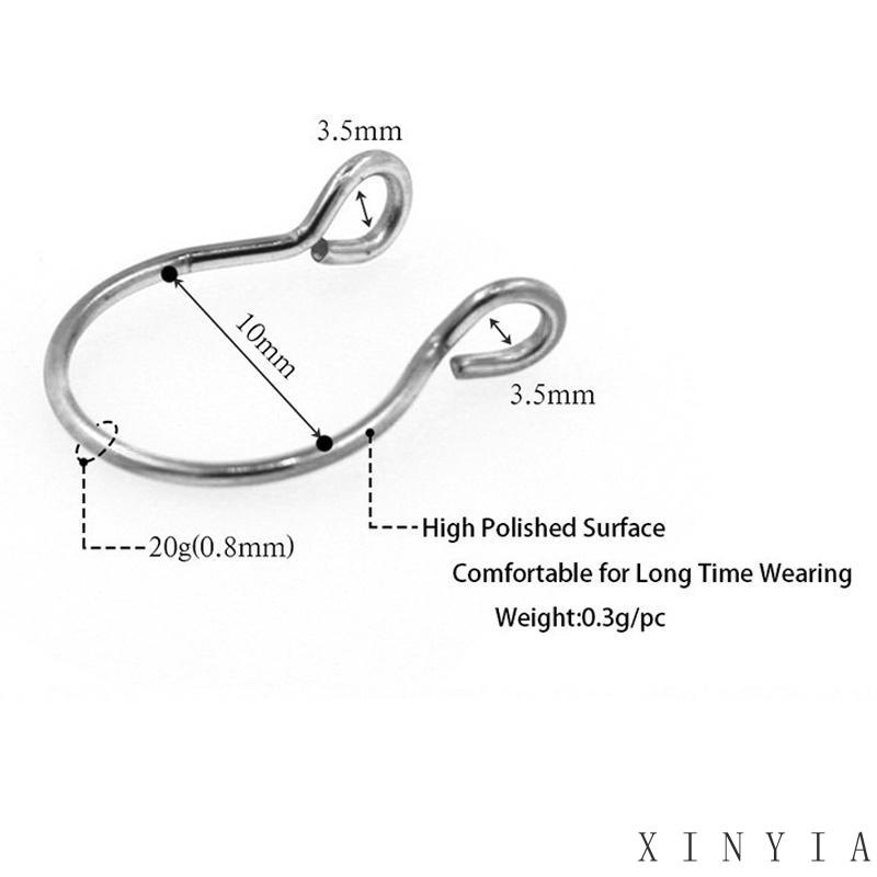 Cincin Hidung Bentuk U Bahan Stainless Steel Untuk Aksesoris