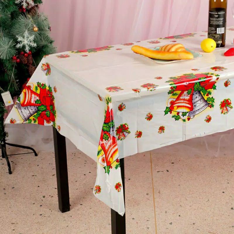 Taplak meja motif natal table cloth santa clouse pohon natal