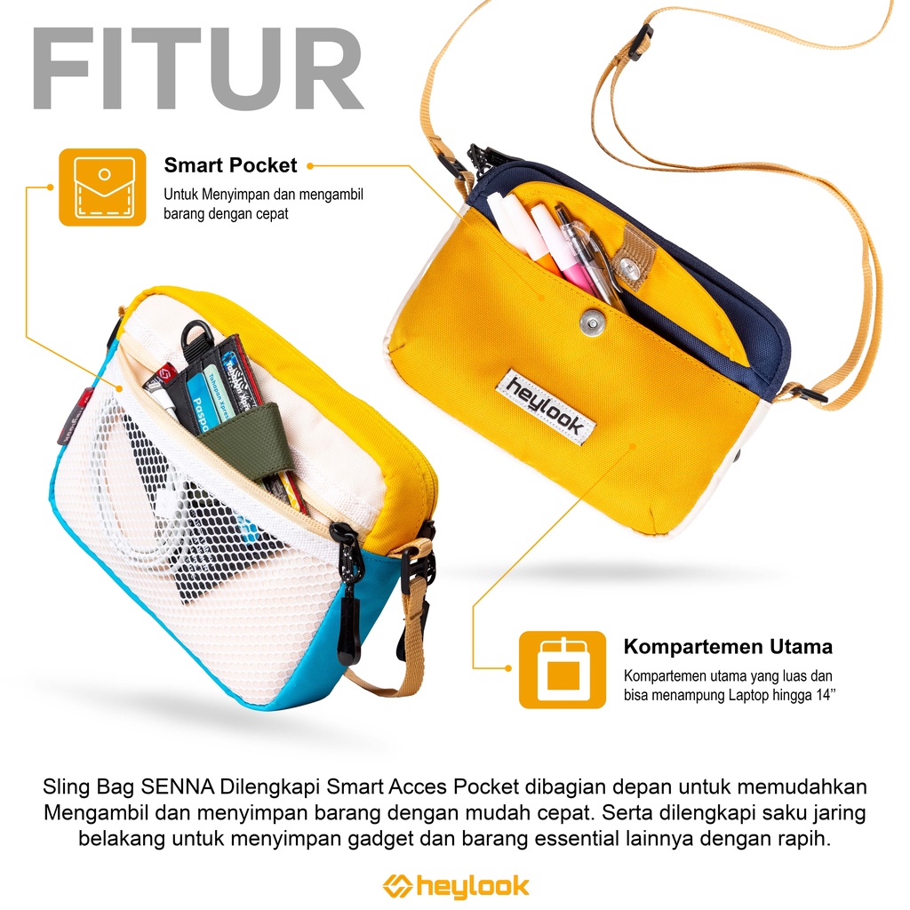 HEYLOOK Project - Sling Bag SENNA Pouch Wallet Sling Phone Pria Wanita Sling Pouch