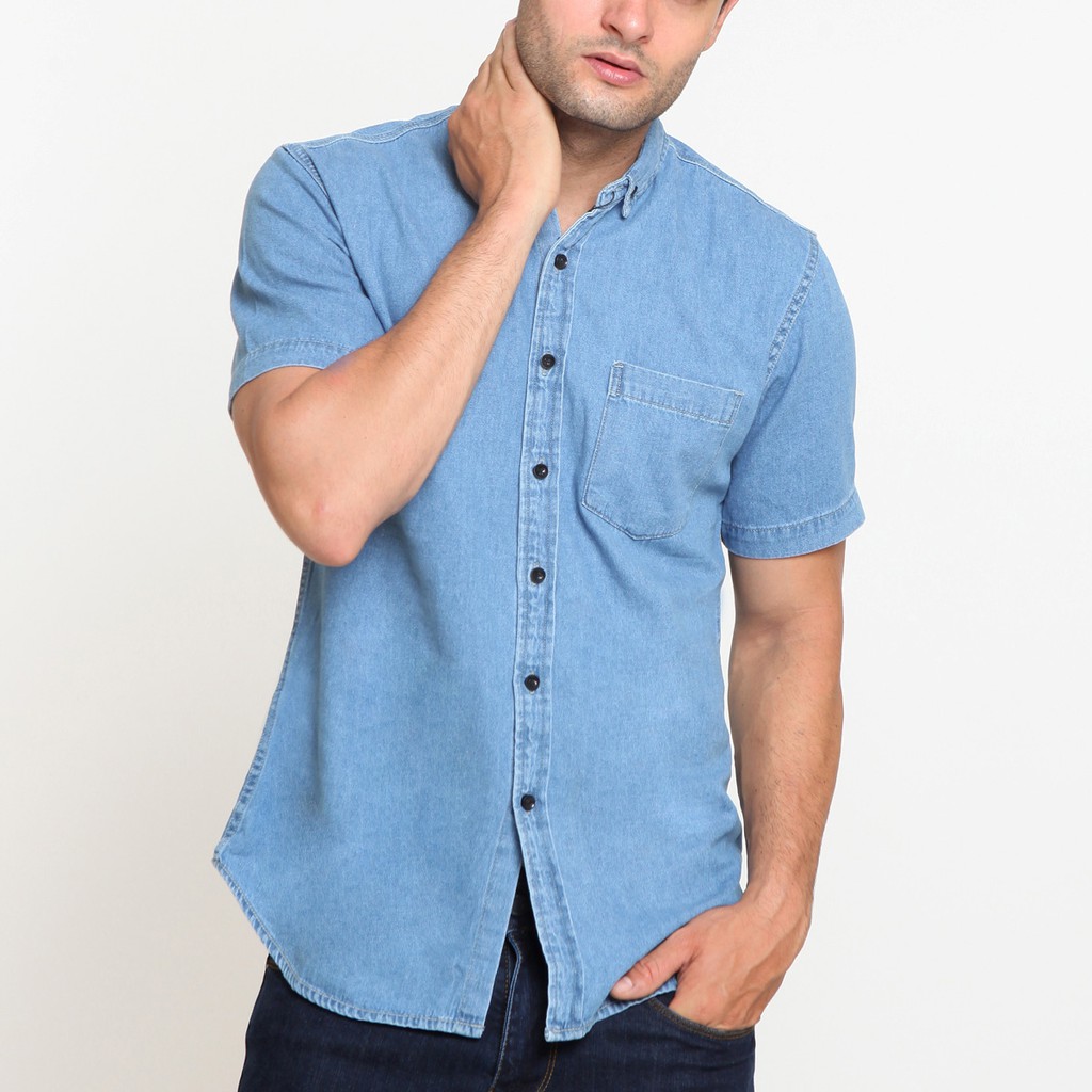 

VENGOZ Kemeja Denim Pria - Indigo