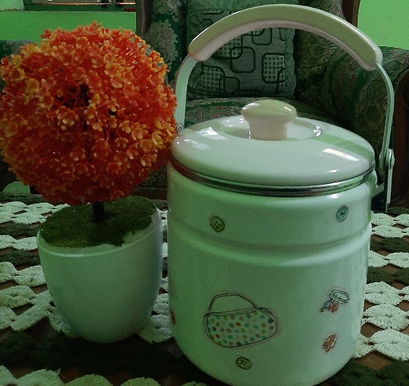 Rantang, Single Food Container Enamel Chefina D16cm, Beauty In The Kitchen