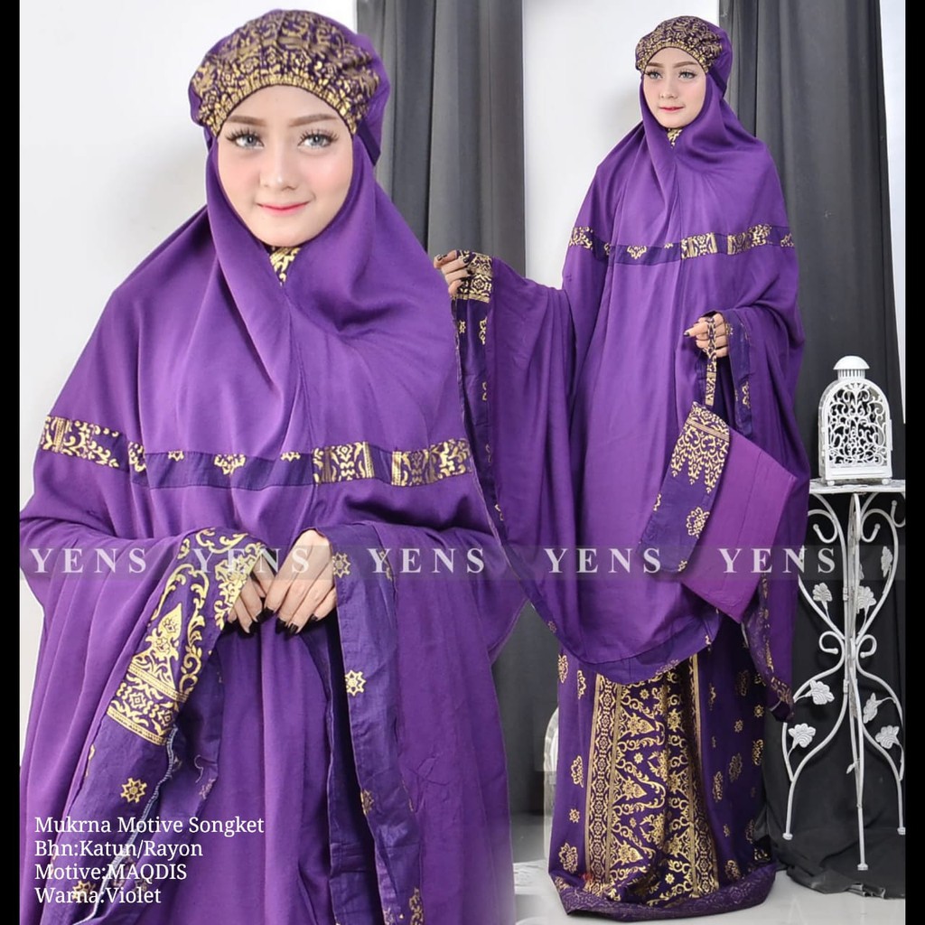 COD Mukena Bali Songket Extra Suju Maqdis