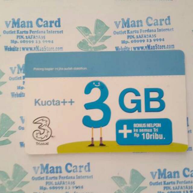 VOUCHER KUOTA TRI 9GB (3GB + 6GB)