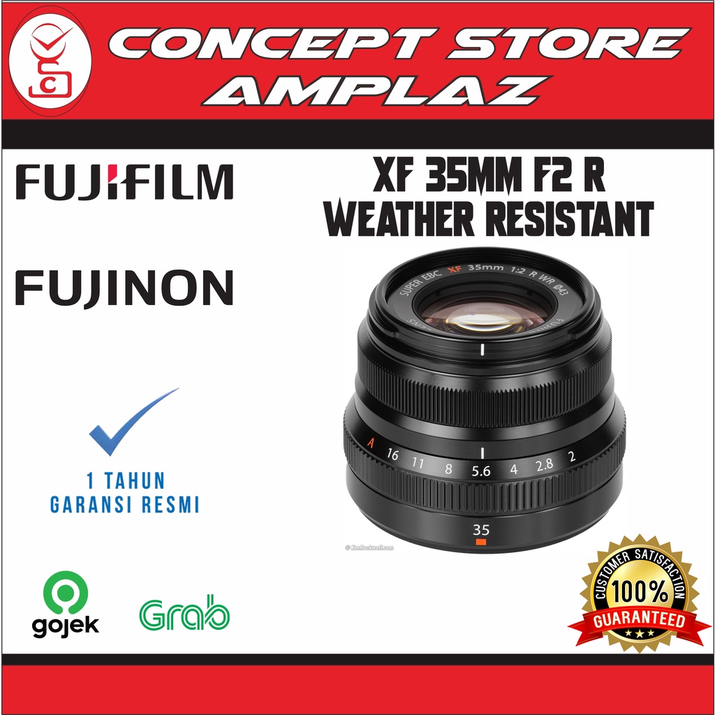 FUJIFILM FUJINON XF 35MM F2.0 R WR . XF 35 MM BLACK