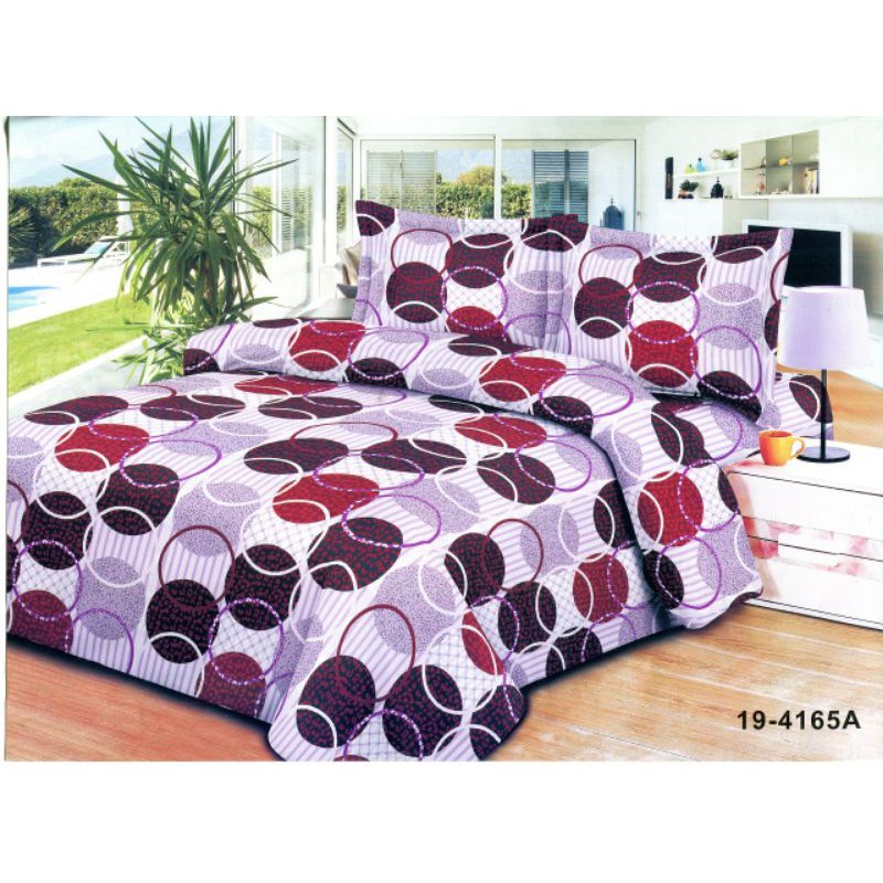 Sprei Disperse Minimalis Polkadot Ungu