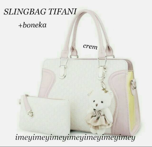 CUCI GUDANG!! Tas Fashion wanita tifani 2in1 free boneka