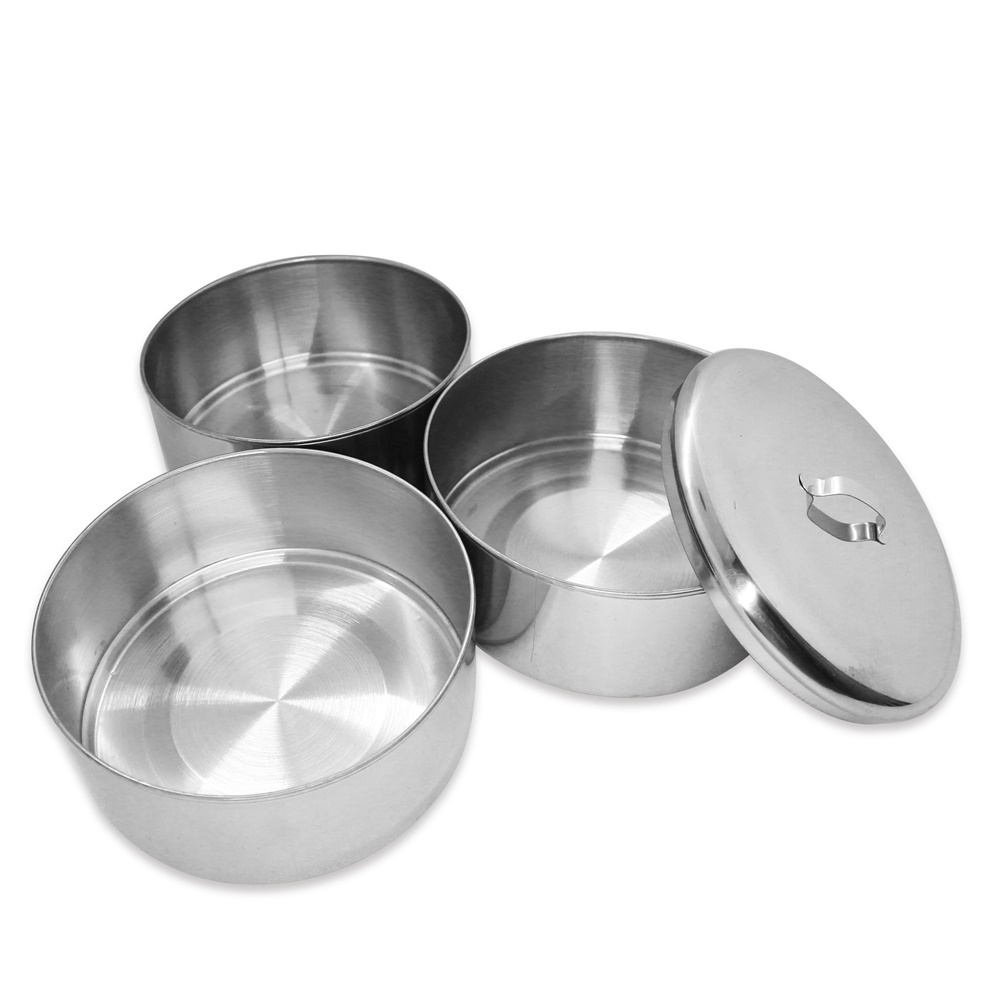 FM - Rantang Makan Food Carriers Susun 3 Stainless 14 cm / Rantang Makan / Stainless