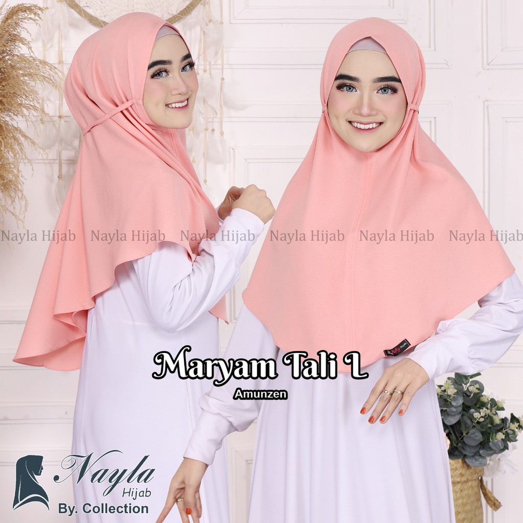 BERGO MARYAM TALI HIJAB BERGO MARYAM TALI AMUNZEN CREPE L JILBAB KHIMAR TALI L NAYLA HIJA'B