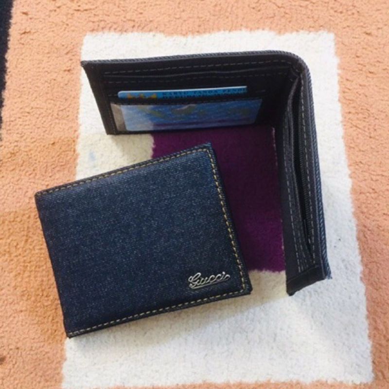 Dompet cowok bahan denim