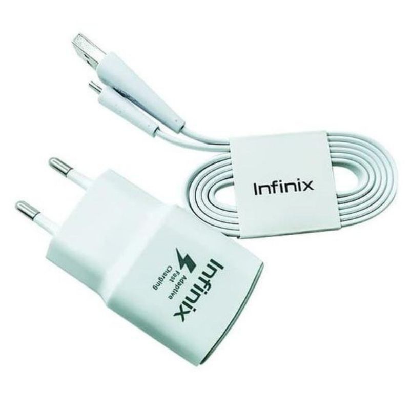 TRAVEL CHARGER INFINIX XCU32 HOT9/HOT10 KABEL MICRO USB &amp; TIPE-C REAL 2A SAFETY CHARGER