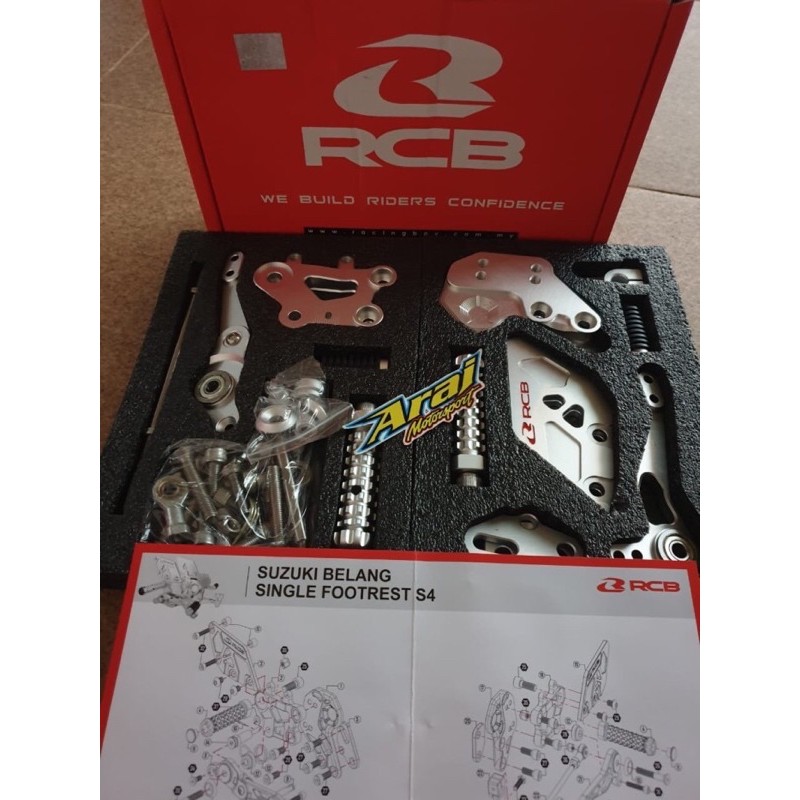 Single Footstep RCB S4 Satria Fu Karbu & Satria Fu Fi Injeksi Silver