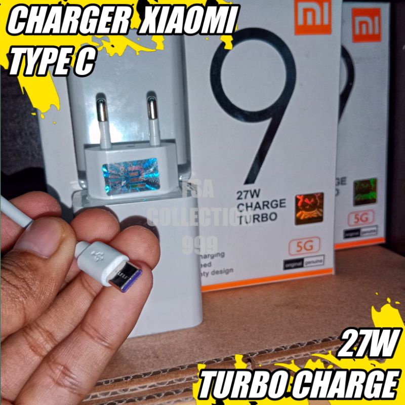 (TURBO CHARGE) Charger xmi original type c fast charging 27w turbo charger