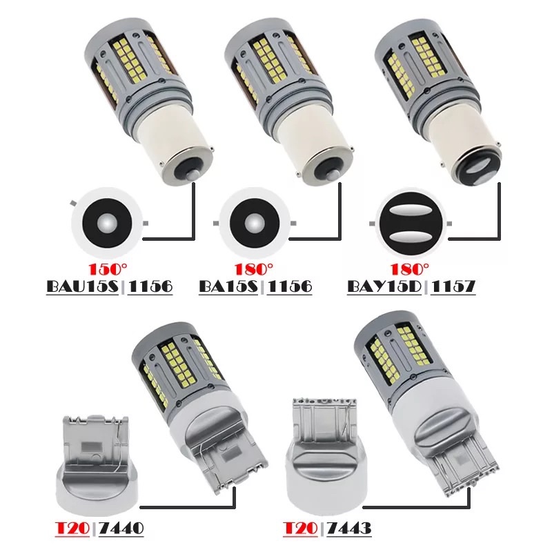 Lampu Led Mobil T20 7440 1156 BAU15S - 84 Mata Chip 2016 Alumunium No Hyperflash