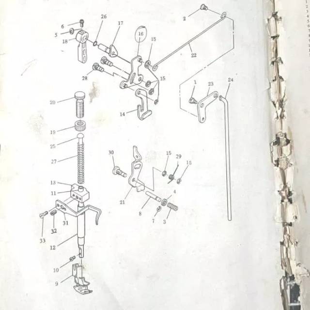 229-20003 / LB18 Asli/Original Siruba - Plat Pendorong Pen Tension Jahit