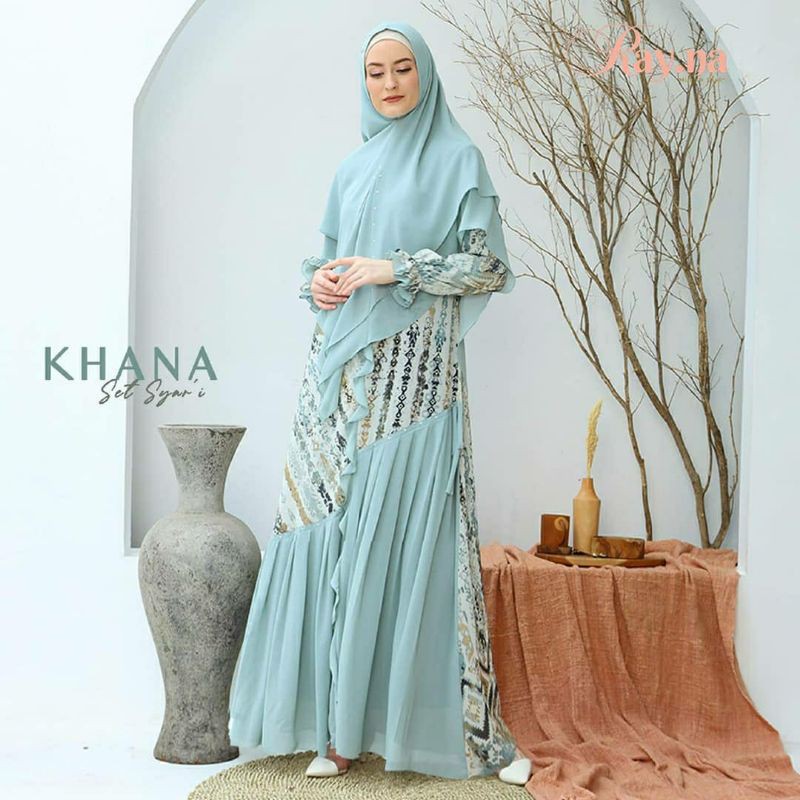 Rayna Hijab Khana Set Syari warna Mint