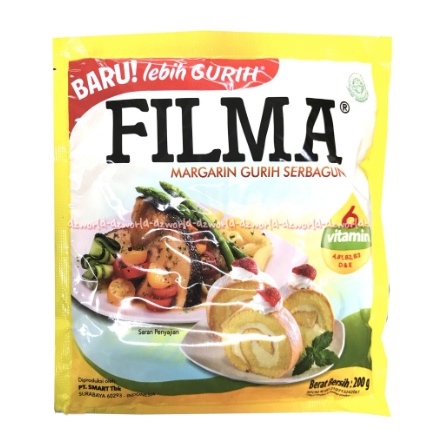 Filma 200gr Margarin Gurih Serbaguna Margarine Mengandung Omega 9 &amp; 6 Vilma Mentega 200 gram