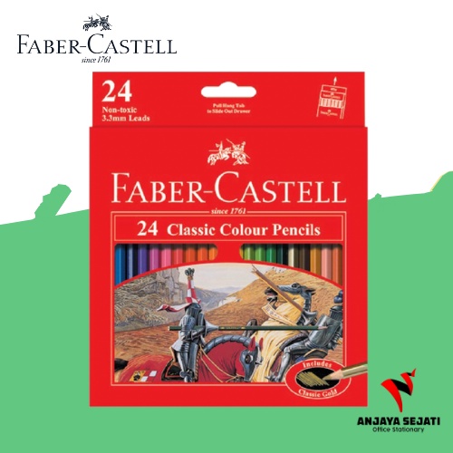 

Pensil Warna Faber Castell | Pensil Gambar Classic 24L (Long)