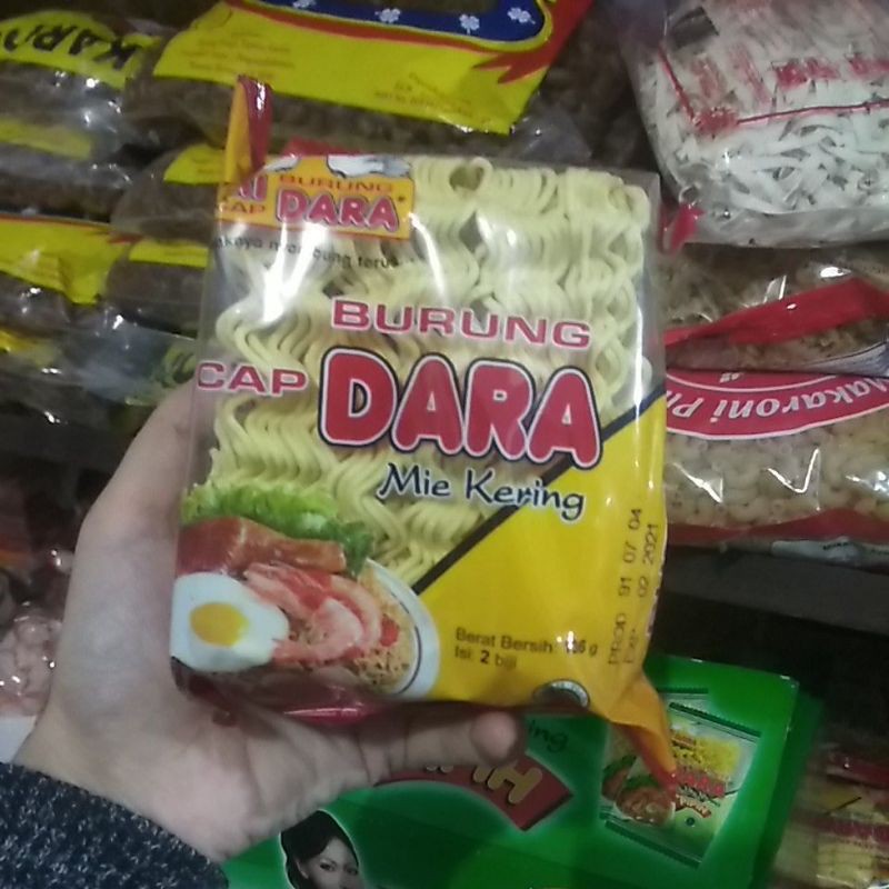 

MIE BURUNG DARA/MIE KERING MERK BURUNG DARA ISI 2PCS BERAT 136G