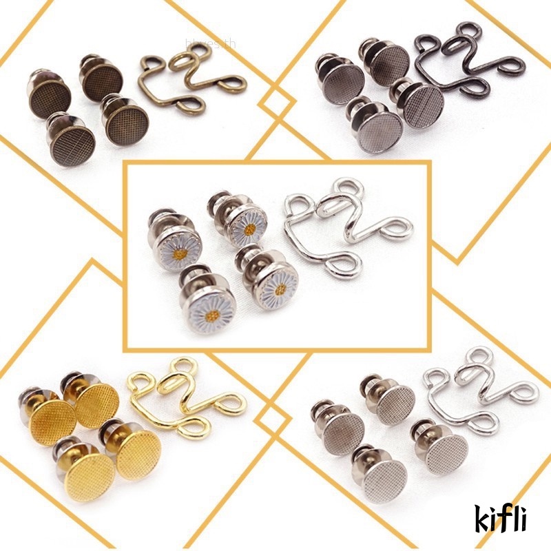 Kancing Jeans Logam,Simple Adjustable Kancing Pengait,Celana Panjang Desain Kait Pengecil Lingkar Pinggang,Bisa Dilepas