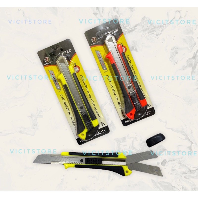 Cutter Besar Free Refil 2pcs Pisau Cutter