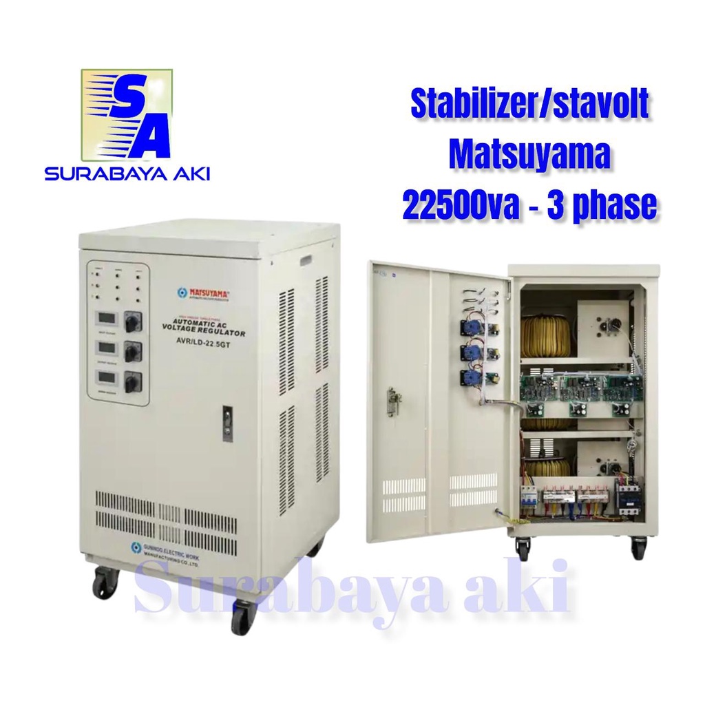 STABILIZER MATSUYAMA LD 22,5-GT 3 PHASE STAVOLT MATSUYAMA 22500VA MATSUYAMA 22500 VA 3PHASE