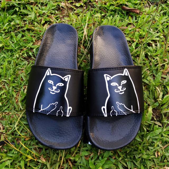 Murah sandal rip n dip slop pria kucing fullblack made in indonesia