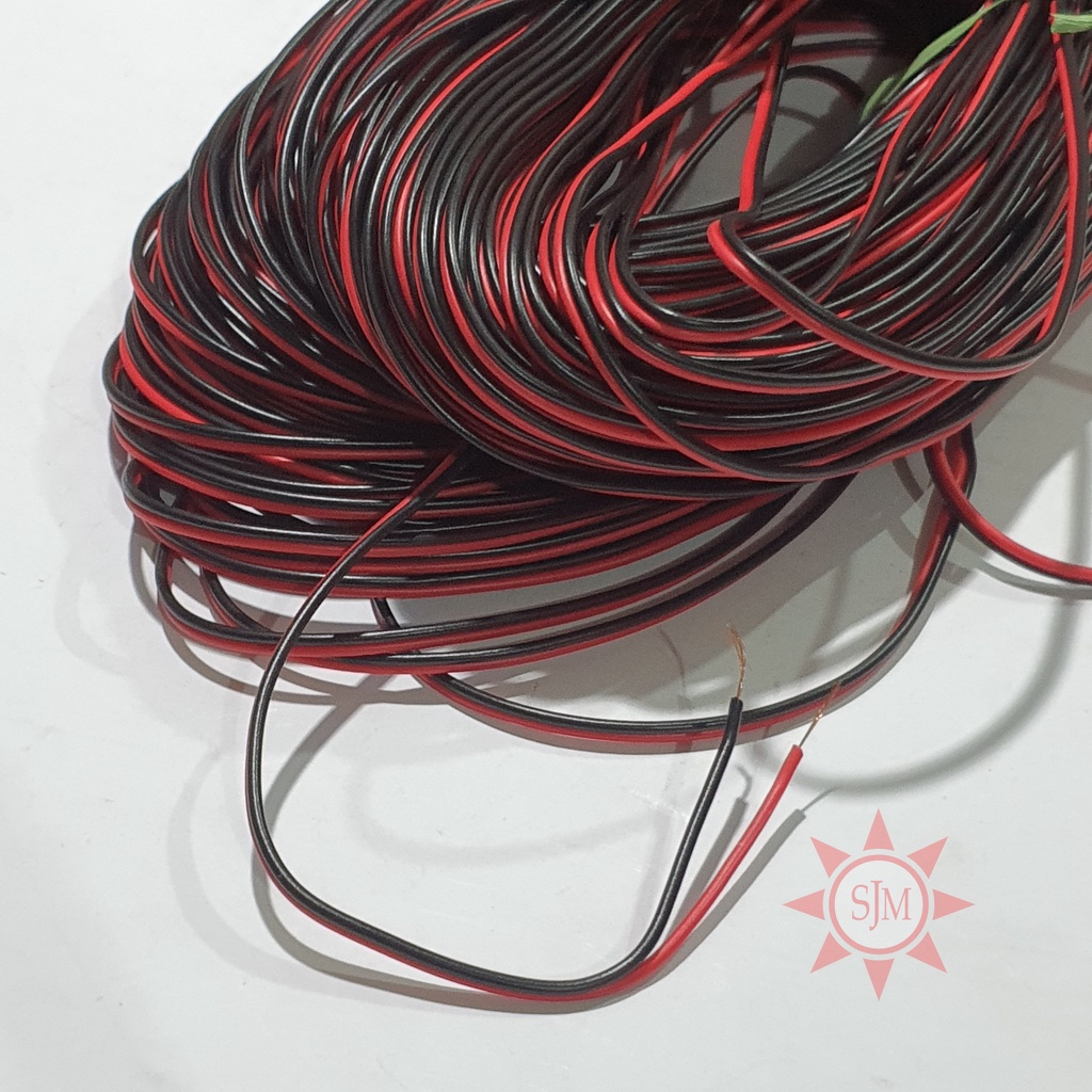 [PER 1 METER] Kabel Serabut Listrik 2x10 Hitam Merah