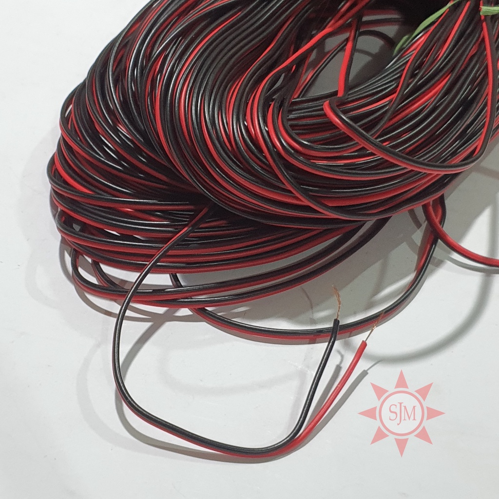 Kabel Serabut Listrik 2x10 Hitam Merah Per Meter