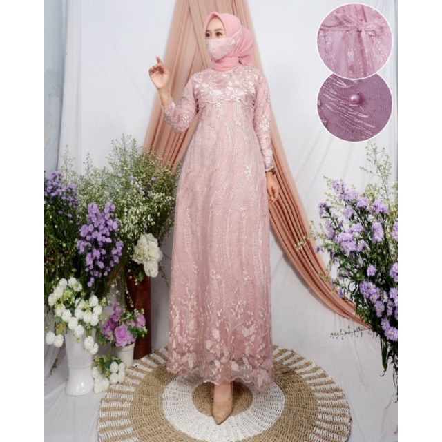 (COD) GAMIS TILLE MODERN RATU-DRESS KEBAYA MODERN-GAMIS TILLE WISUDA-GAMIS TULLE MURAH-KEBAYA GAMIS