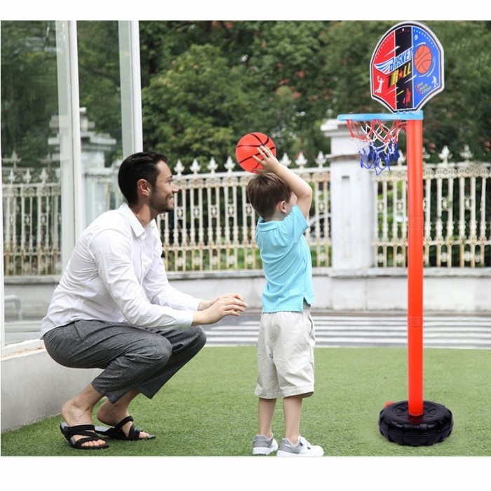 Mainan Basket Anak Portable Ring Basket Plus Bola SS3518