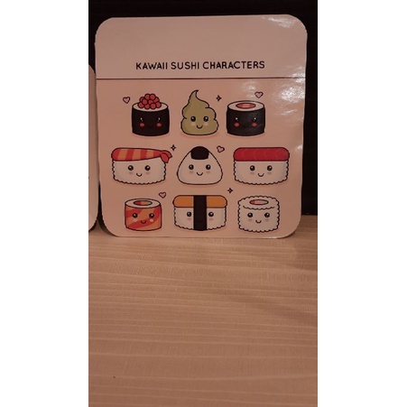 

Stiker jurnal sushi foody cute kawai scrapbook laptop handphone