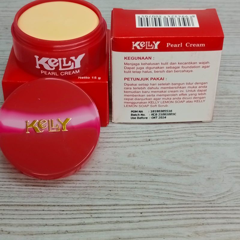 BPOM Kelly Pearl Cream Original 15g // Cream Kelly Bedak Cushion