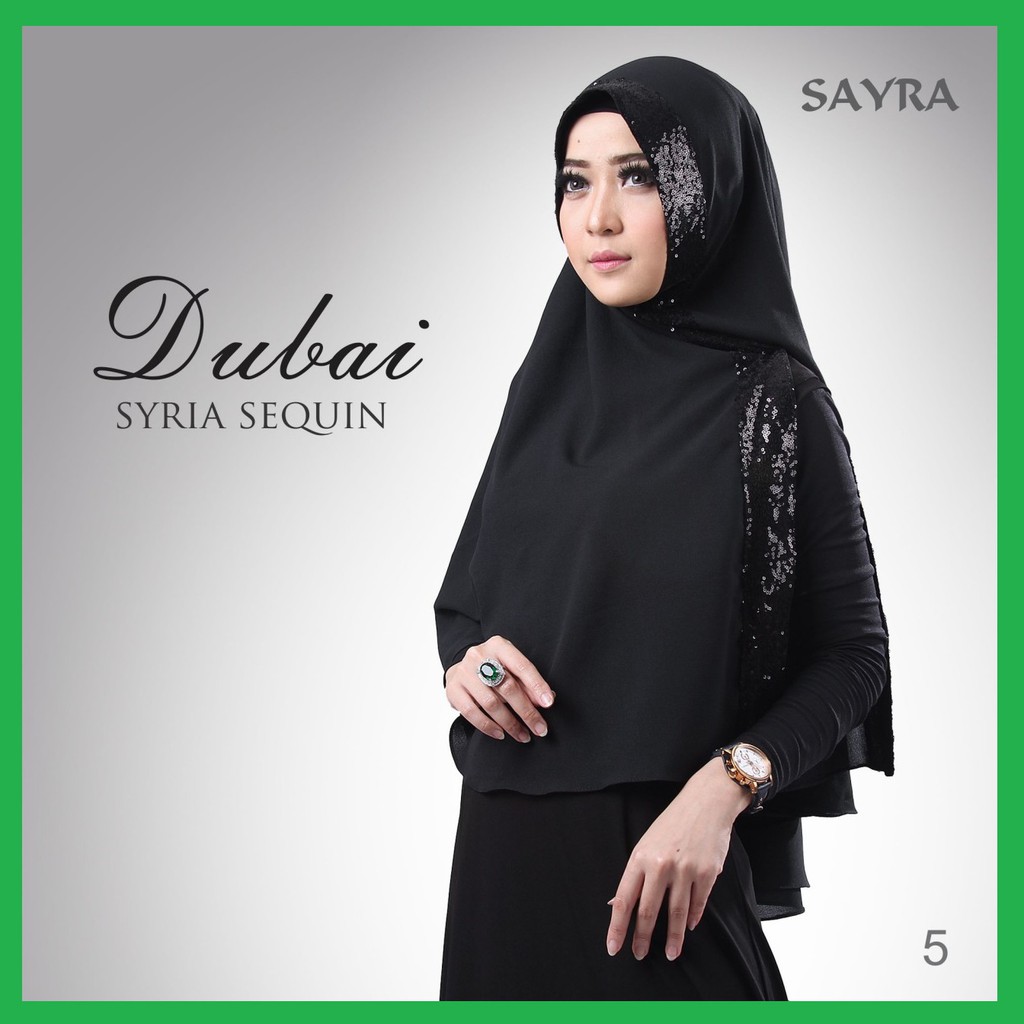 Dubai Sqquin Khimar Instan Dubay Syria Sayra Sequin Jilbab / Hijab Diamond Georgette WIth Glitter