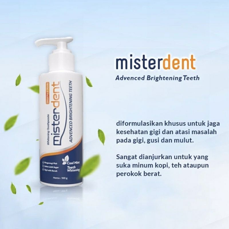 MISTERDENT Original Brightening untuk Pemutih Gigi Dan Mencerahkan Gigi Isi