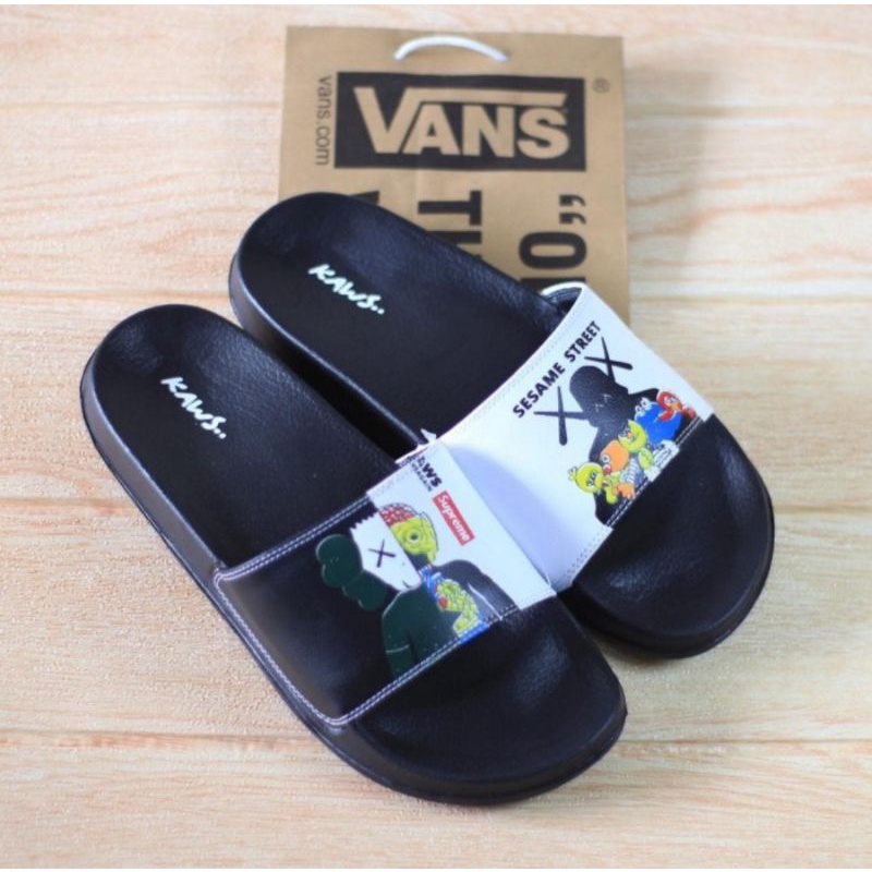 Sandal Wanita KAWS Sesame Street Supreme Slides, Sendal Cewek hush Puppies, sandal champion slides