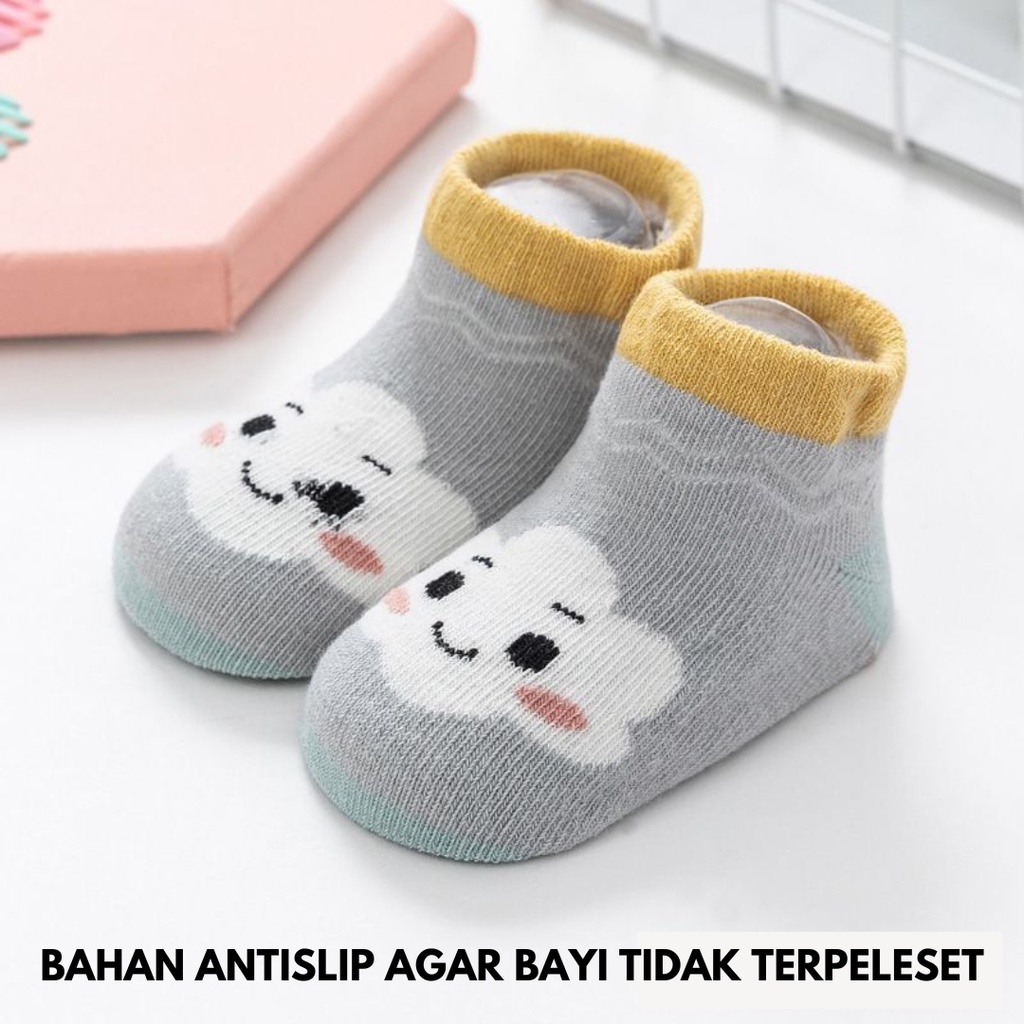 Either.id - Kaos Kaki Sepatu Bayi Gambar Awan Bahan Katun Breathable Nyaman Di Pakai Import-KKA005D
