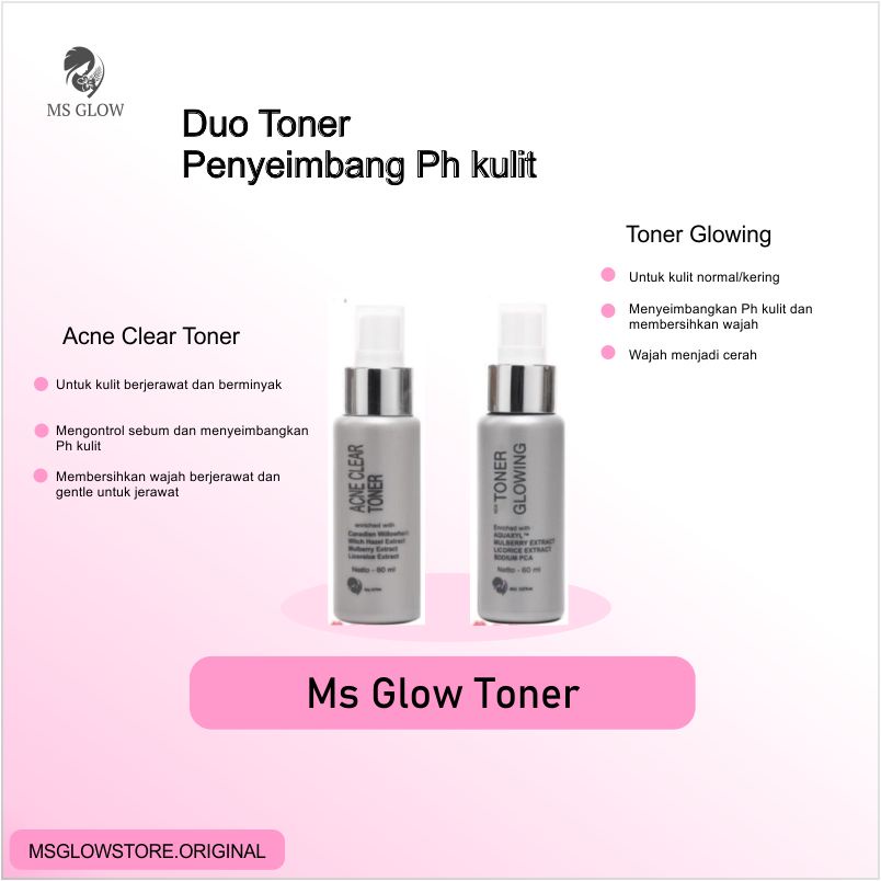 MS GLOW TONER / TONER MS GLOW / TONER GLOW / TONER ACNE