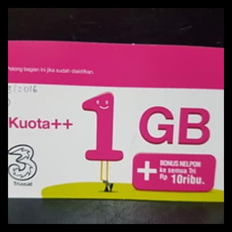 VOUCHER DATA TRI KUOTA 1+1 GB - VO KUOTA DATA TRI 1+1 GB TERUJI