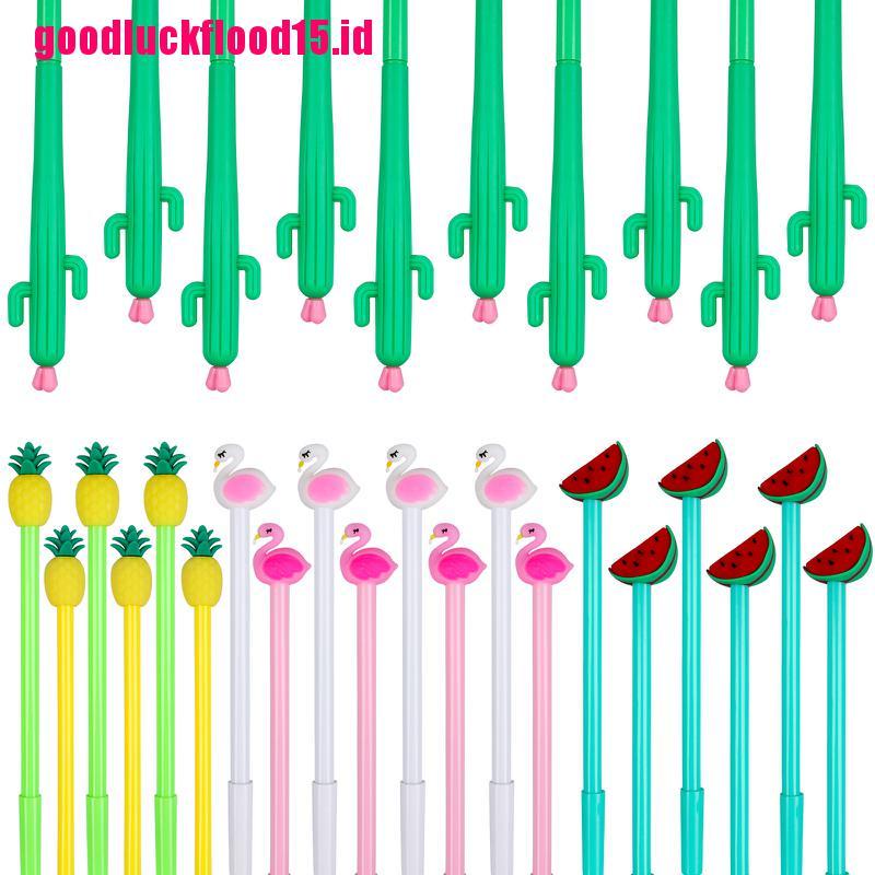 {LUCKID}Cactus Pens 30 PCS Fun Pens Black Gel Ink Pens Kawaii Cactus